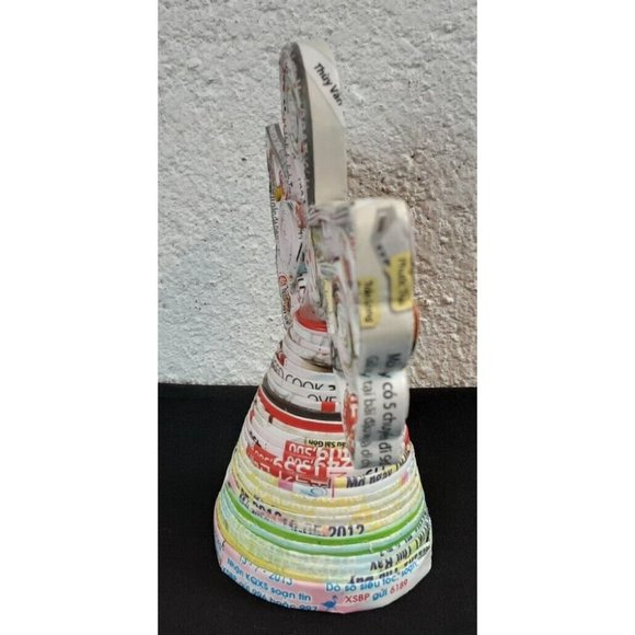 Handcrafted Quilled Angel Tabletop Decor Recycled Paper Figurine Christmas - Picture 2 of 7